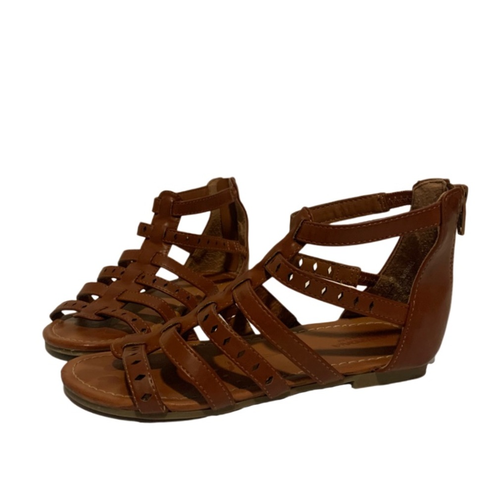 Arizona Jeans Co. Brown Ankle Strap Sandals Girl's Shoe Size 1